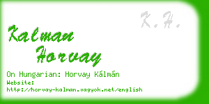 kalman horvay business card